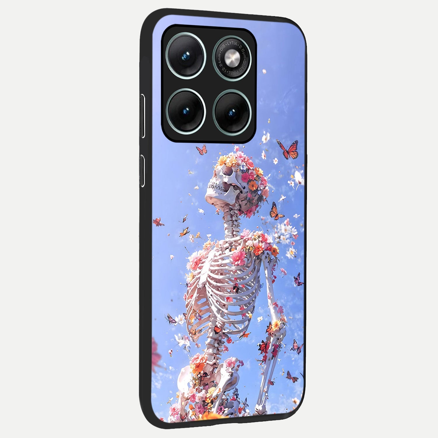  Bloom Beyond Bones back cover For Moto Edge 70 Fusion slim fit glass case with vibrant aesthetic design