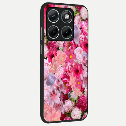  Bloom Crush Fantasy back cover For Moto Edge 70 Fusion slim fit glass case with vibrant aesthetic design