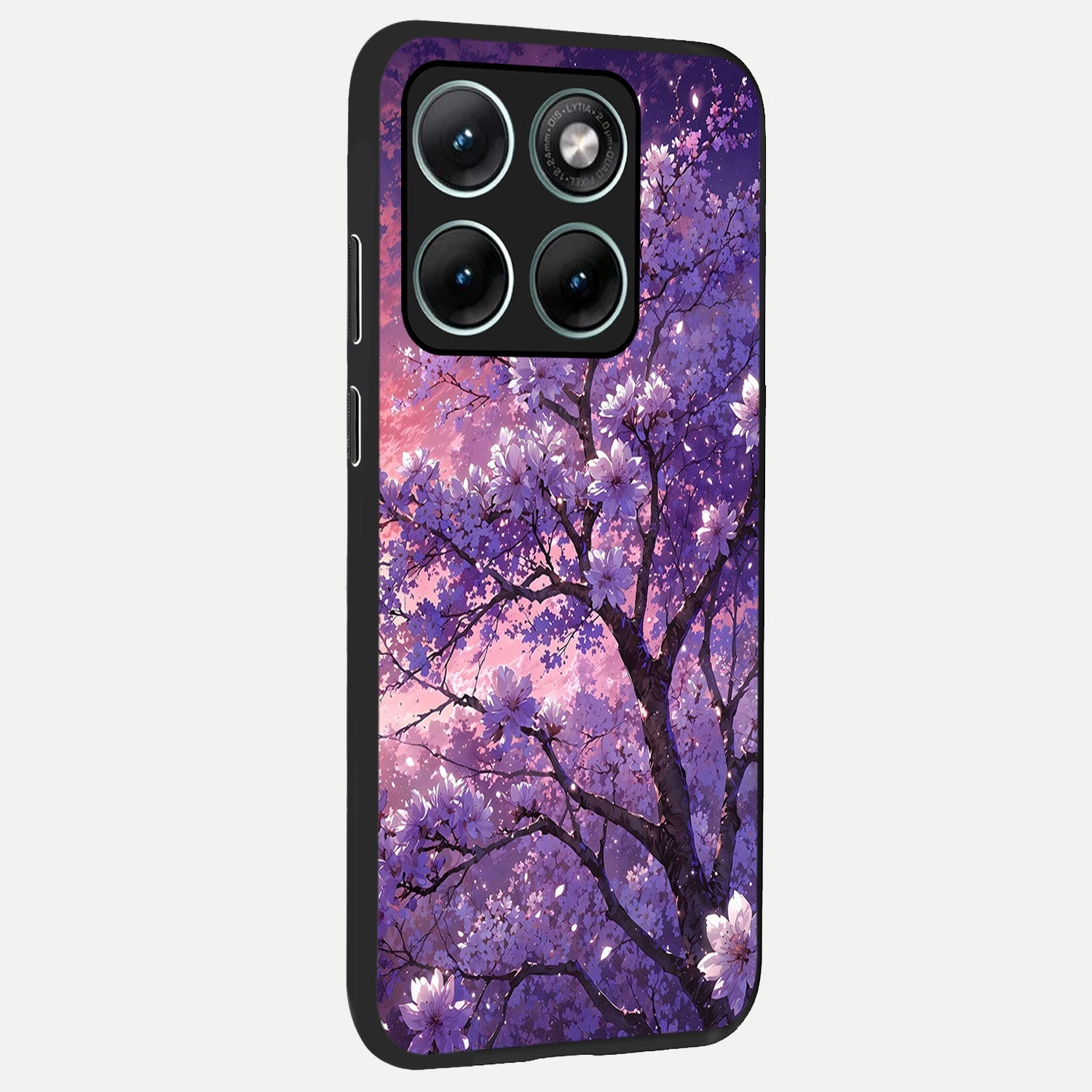  Blossom Tree back cover For Moto Edge 70 Fusion slim fit glass case with vibrant aesthetic design