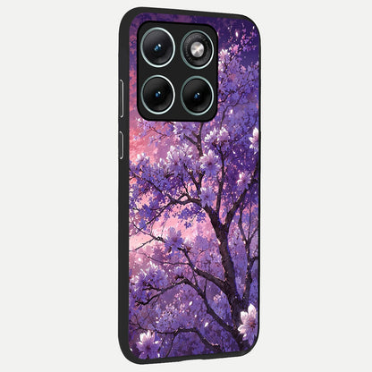  Blossom Tree back cover For Moto Edge 70 Fusion slim fit glass case with vibrant aesthetic design