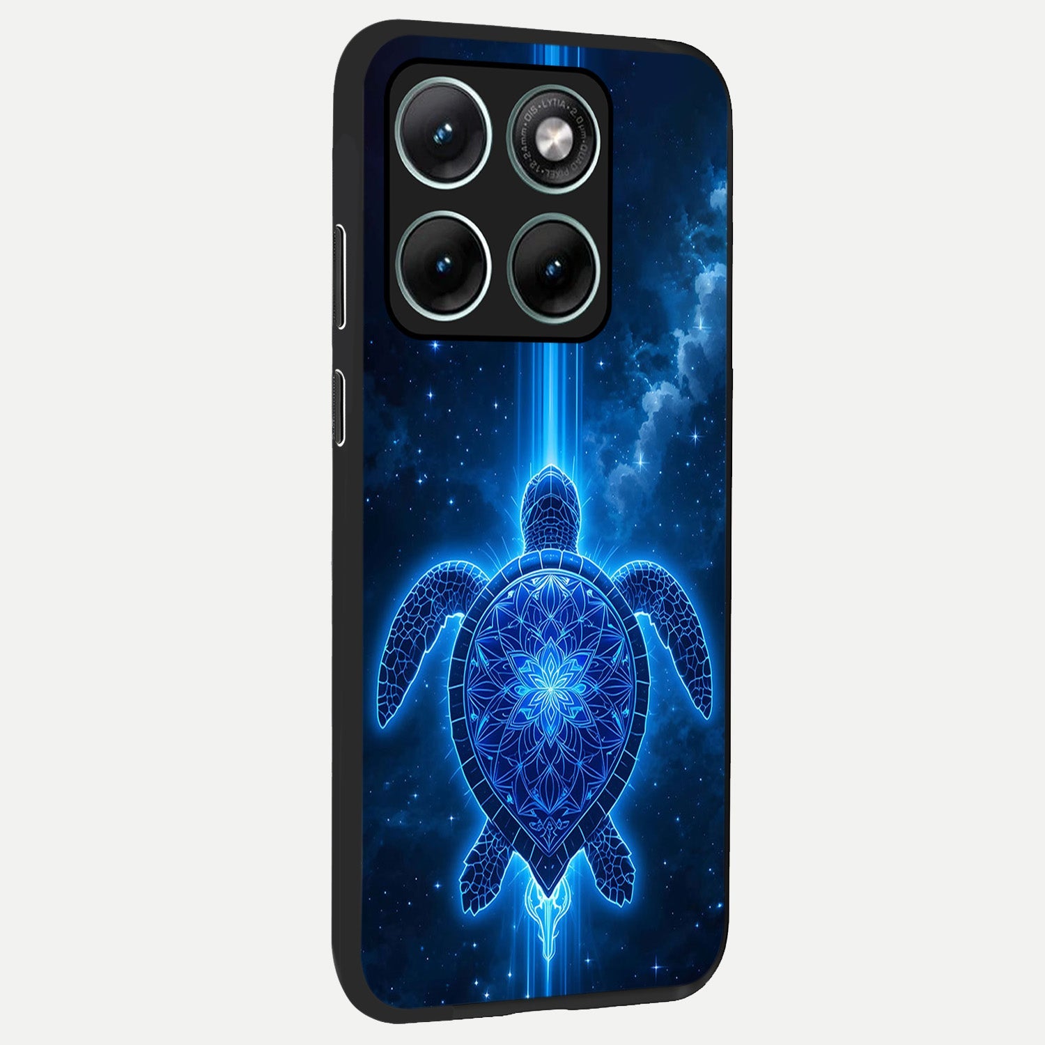  Blue Galaxy Turtle back cover For Moto Edge 70 Fusion slim fit glass case with vibrant aesthetic design