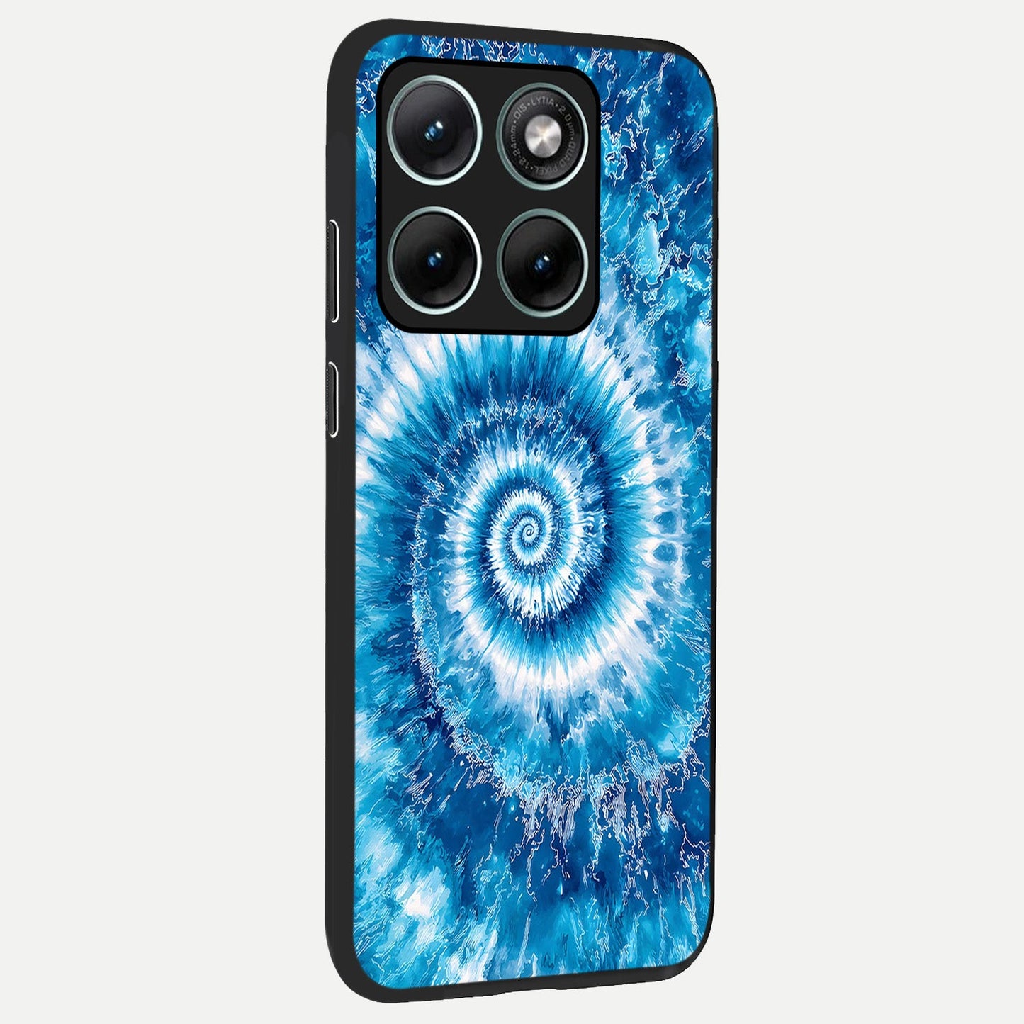  Blue Galaxy Wave back cover For Moto Edge 70 Fusion slim fit glass case with vibrant aesthetic design