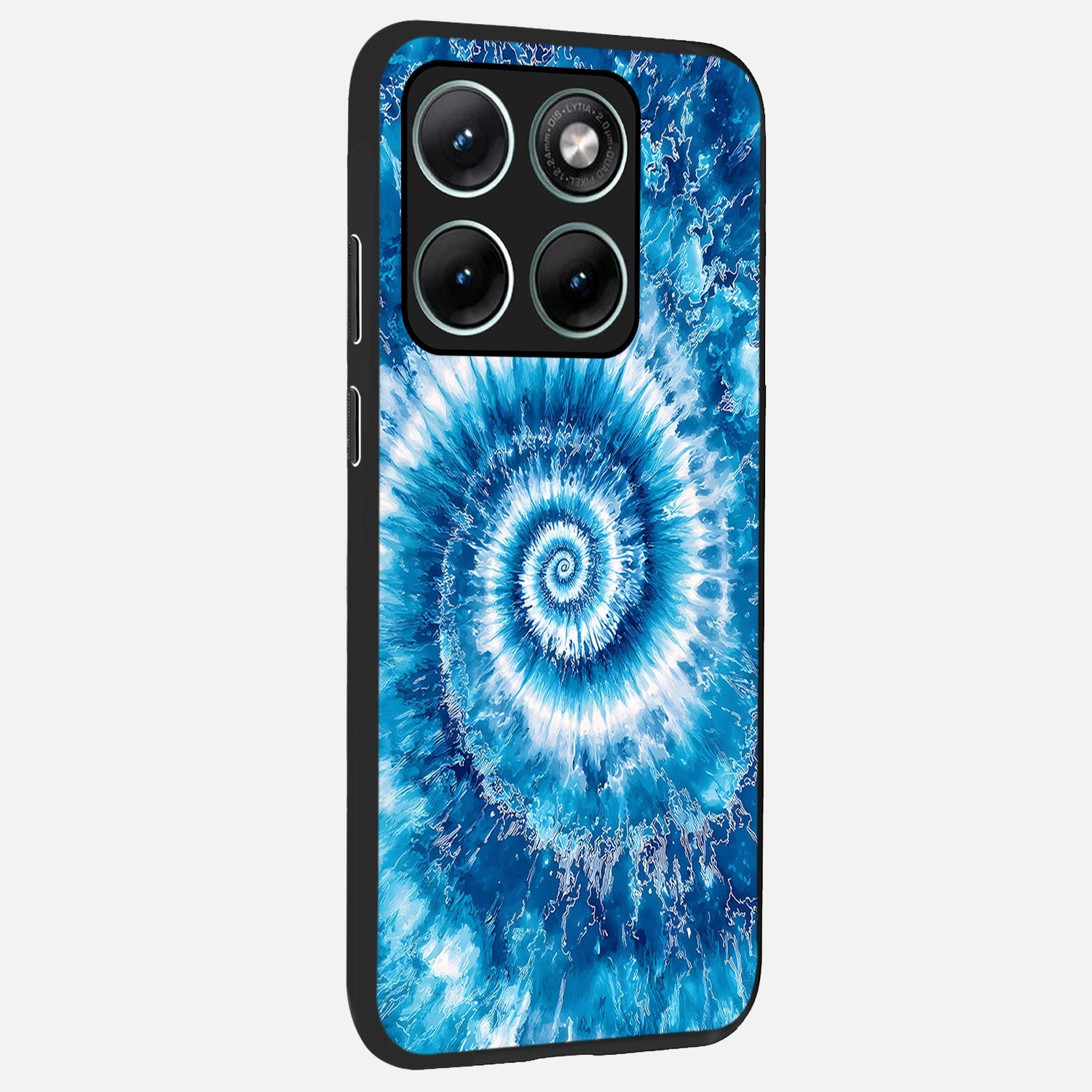  Blue Galaxy Wave back cover For Moto Edge 70 Fusion slim fit glass case with vibrant aesthetic design