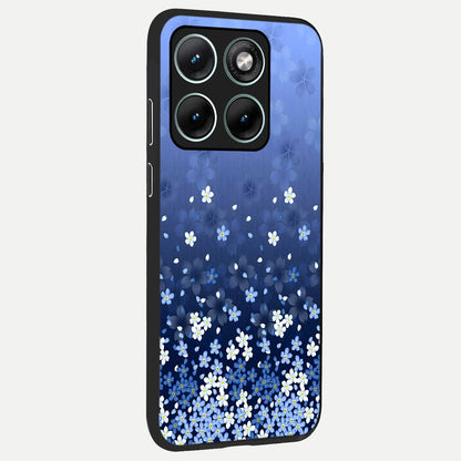  Blue Starry back cover For Moto Edge 70 Fusion slim fit glass case with vibrant aesthetic design