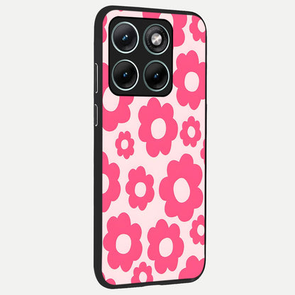  Blush Flower Pop back cover For Moto Edge 70 Fusion slim fit glass case with vibrant aesthetic design