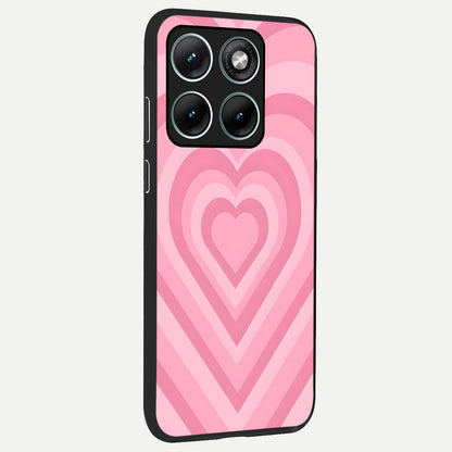  Blush Heart Waves back cover For Moto Edge 70 Fusion slim fit glass case with vibrant aesthetic design