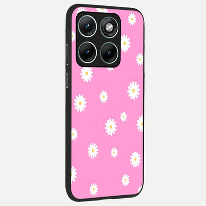  Bubblegum Daisy Pop back cover For Moto Edge 70 Fusion slim fit glass case with vibrant aesthetic design