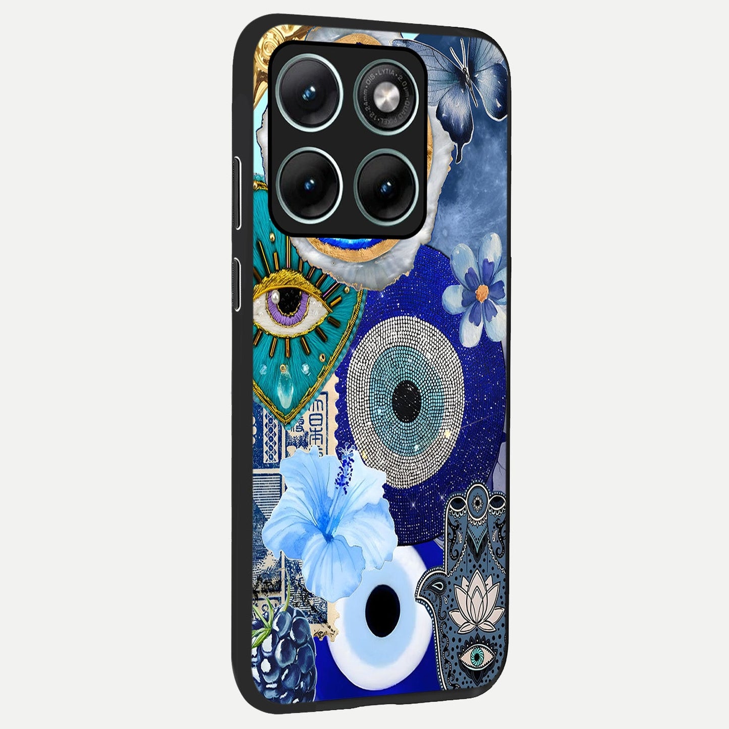  Celestial Blue Vision back cover For Moto Edge 70 Fusion slim fit glass case with vibrant aesthetic design