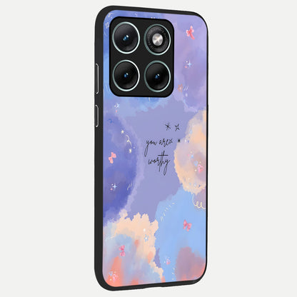  Celestial Cloud Magic back cover For Moto Edge 70 Fusion slim fit glass case with vibrant aesthetic design