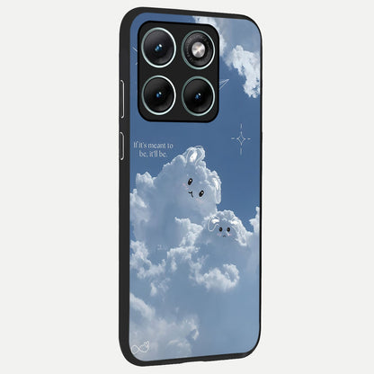  Cloud Bunny Dreams back cover For Moto Edge 70 Fusion slim fit glass case with vibrant aesthetic design