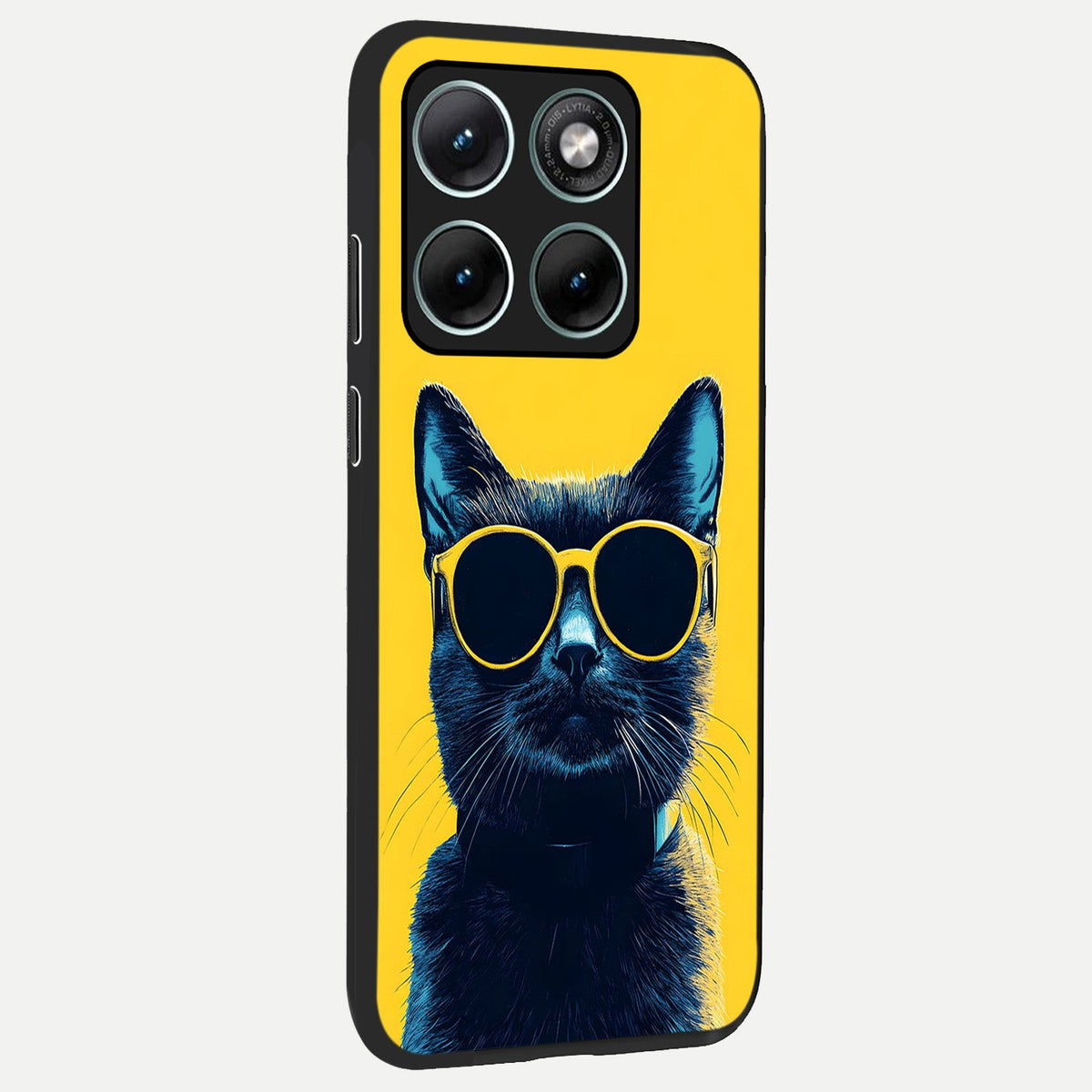  Cool Cat Vibes back cover For Moto Edge 70 Fusion slim fit glass case with vibrant aesthetic design