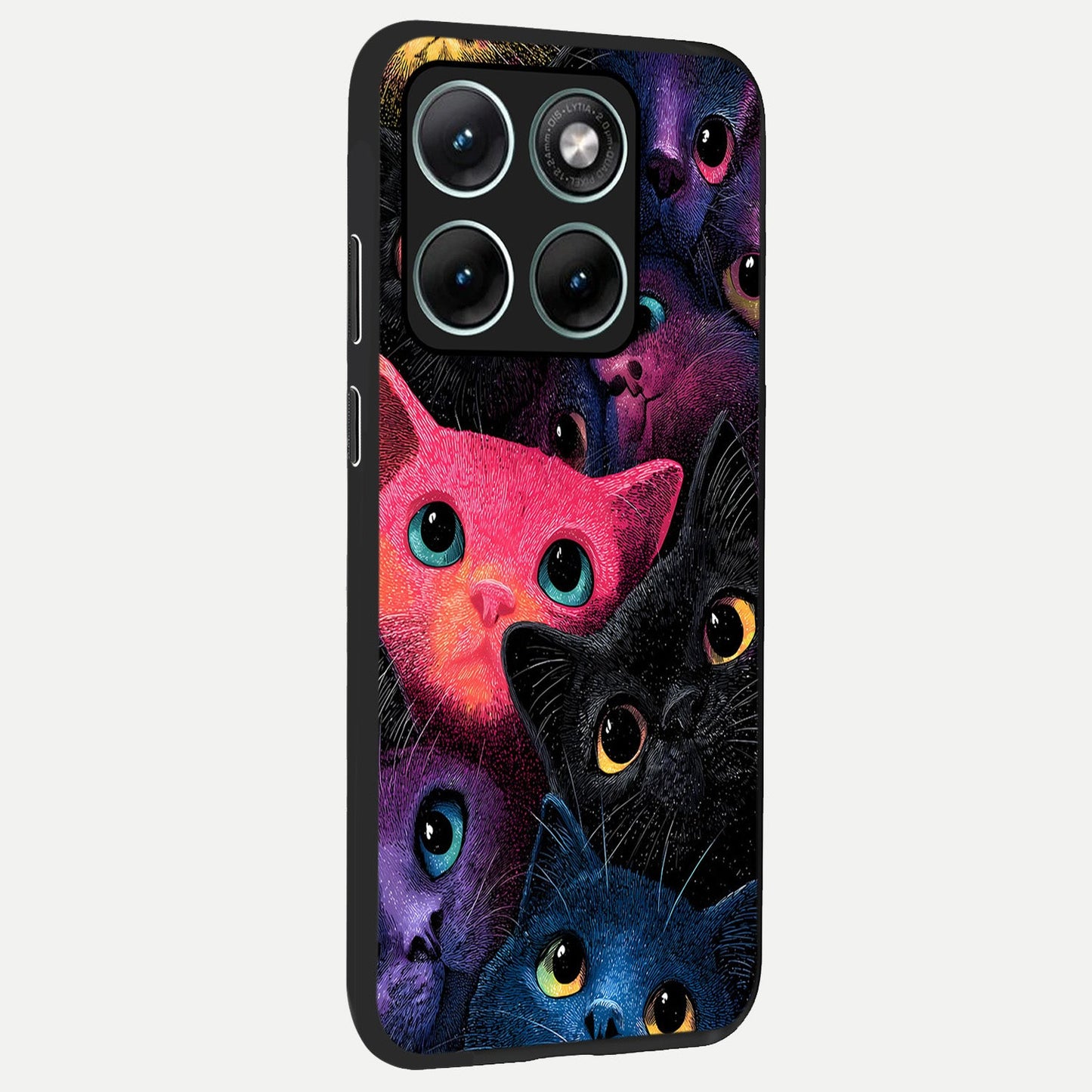  Cosmic Cats Dreams back cover For Moto Edge 70 Fusion slim fit glass case with vibrant aesthetic design