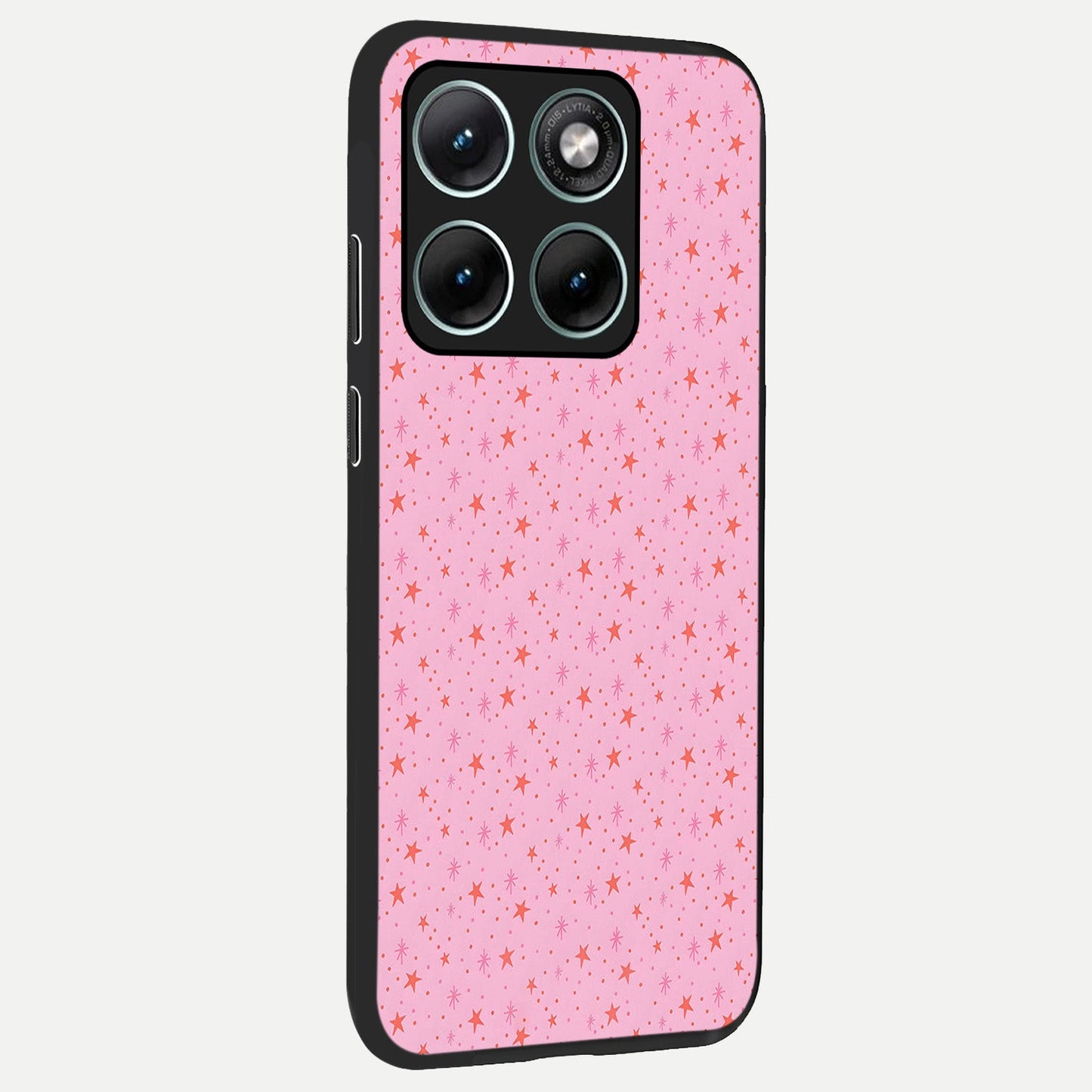  Cosmic Pink Sparkle back cover For Moto Edge 70 Fusion slim fit glass case with vibrant aesthetic design