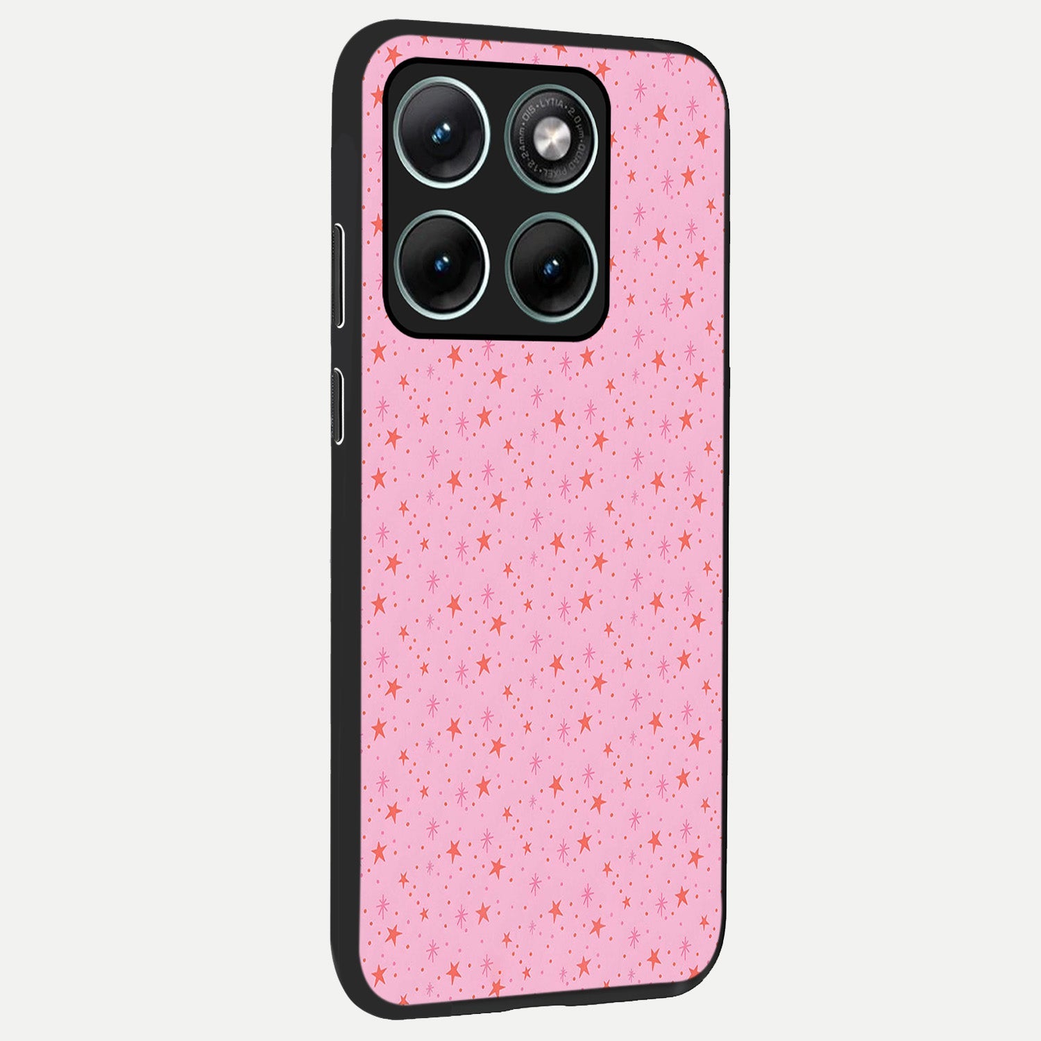  Cosmic Pink Sparkle back cover For Moto Edge 70 Fusion slim fit glass case with vibrant aesthetic design