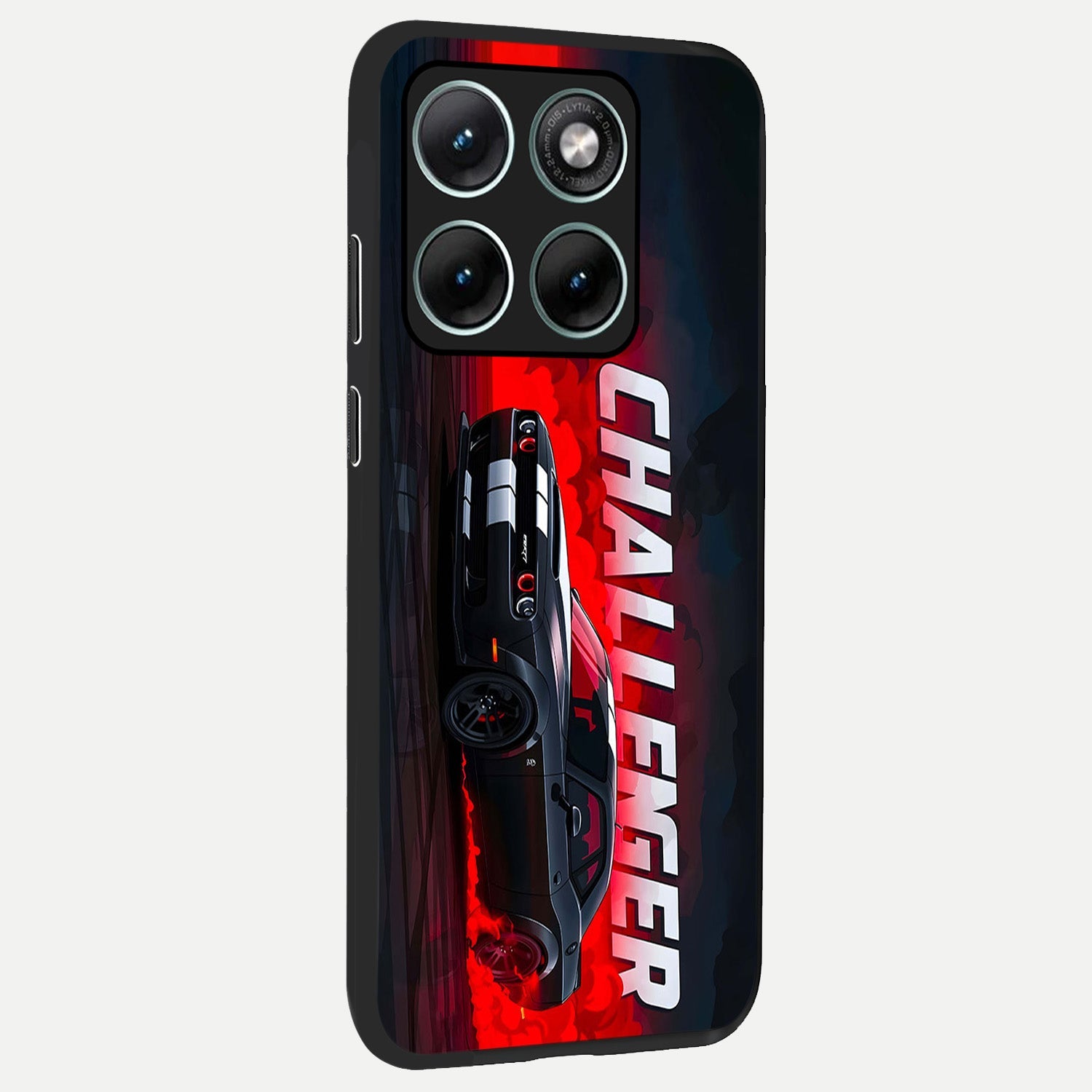  Crimson Challenger Fury back cover For Moto Edge 70 Fusion slim fit glass case with vibrant aesthetic design