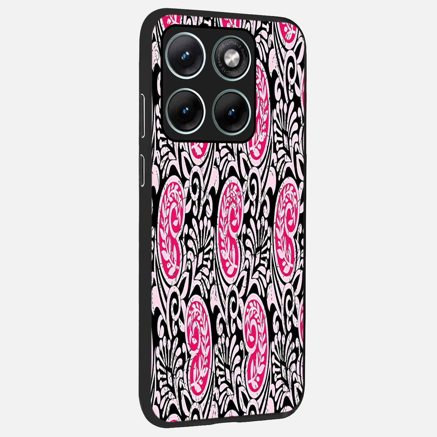  Crimson Paisley Charm back cover For Moto Edge 70 Fusion slim fit glass case with vibrant aesthetic design