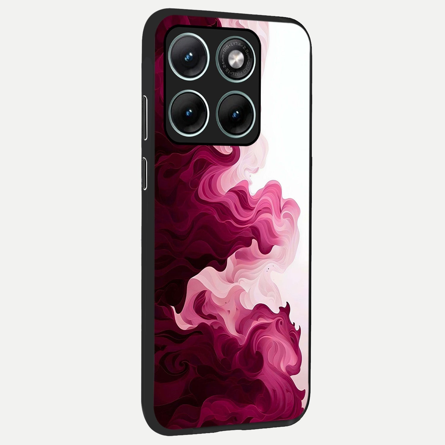  Crimson Wave Flow back cover For Moto Edge 70 Fusion slim fit glass case with vibrant aesthetic design
