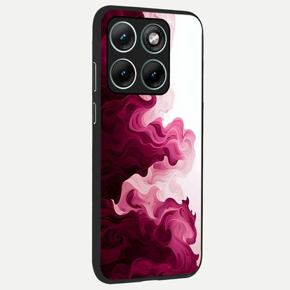  Crimson Wave Flow back cover For Moto Edge 70 Fusion slim fit glass case with vibrant aesthetic design