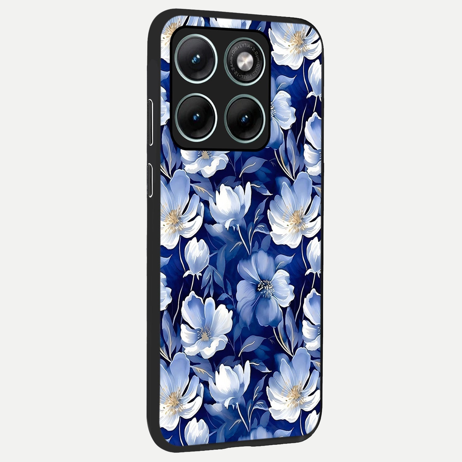  Cute Floral Patterns back cover For Moto Edge 70 Fusion slim fit glass case with vibrant aesthetic design