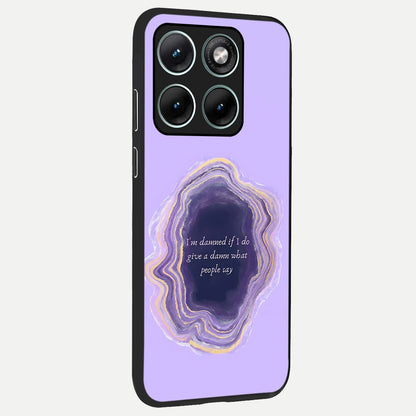  Damned People Quote back cover For Moto Edge 70 Fusion slim fit glass case with vibrant aesthetic design