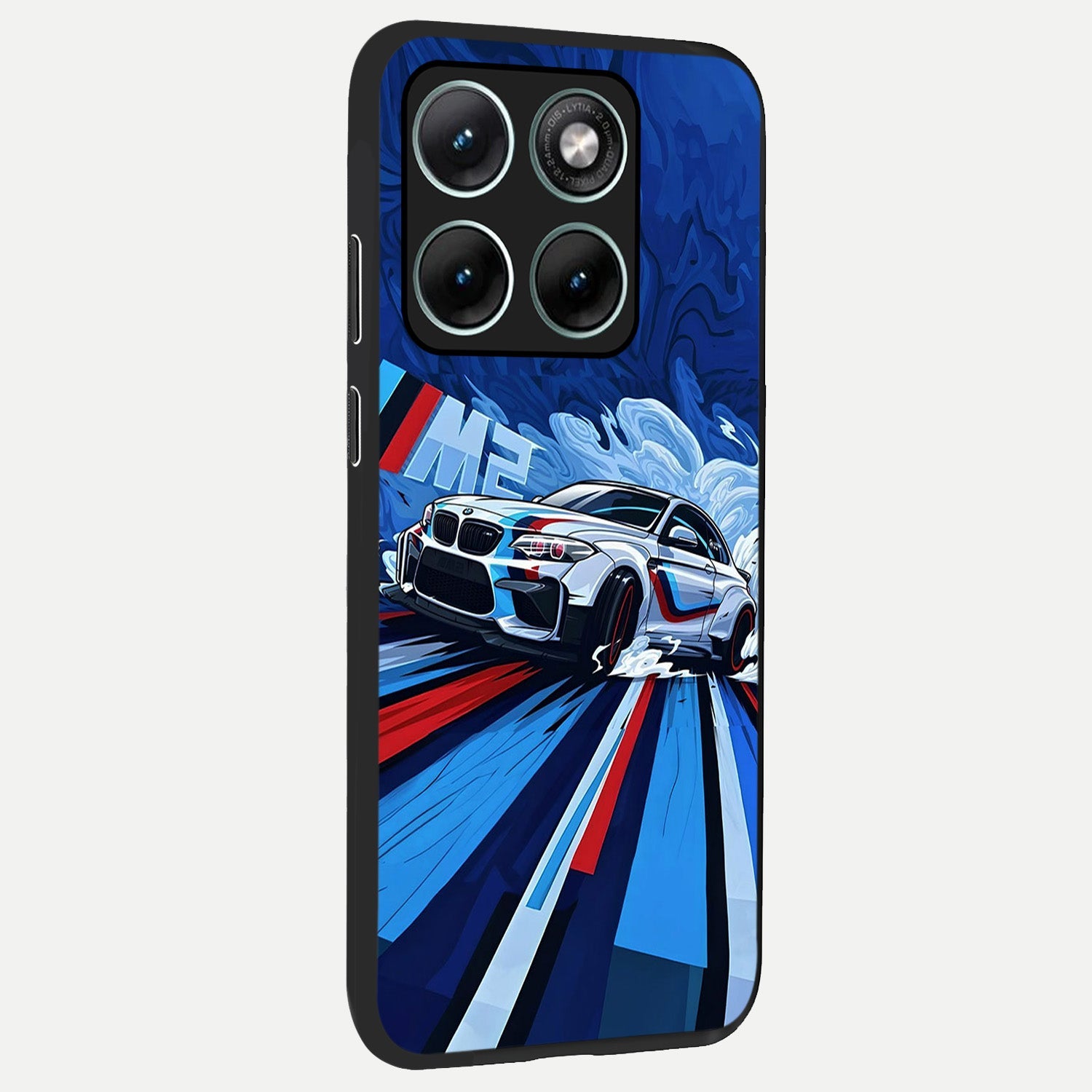  Drift Power Rush back cover For Moto Edge 70 Fusion slim fit glass case with vibrant aesthetic design
