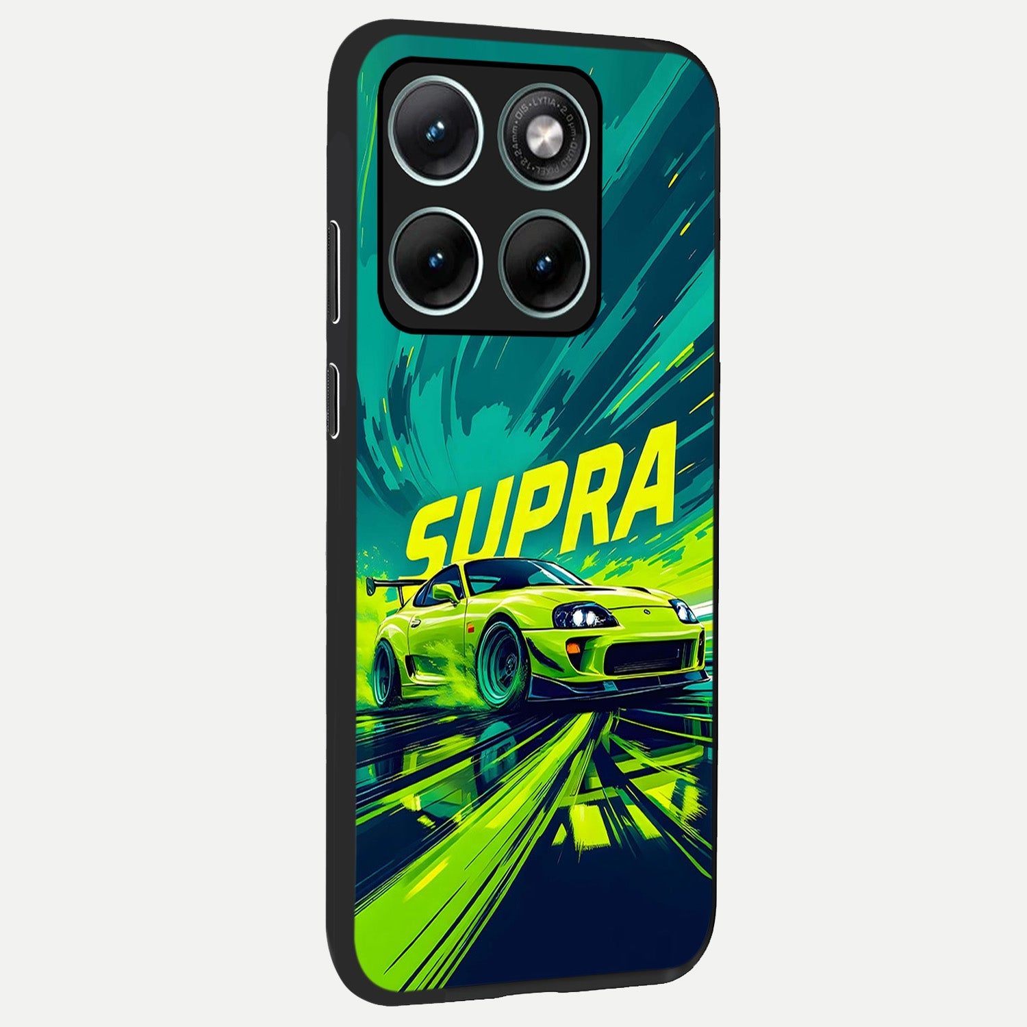 Electric Supra Thunder back cover For Moto Edge 70 Fusion slim fit glass case with vibrant aesthetic design