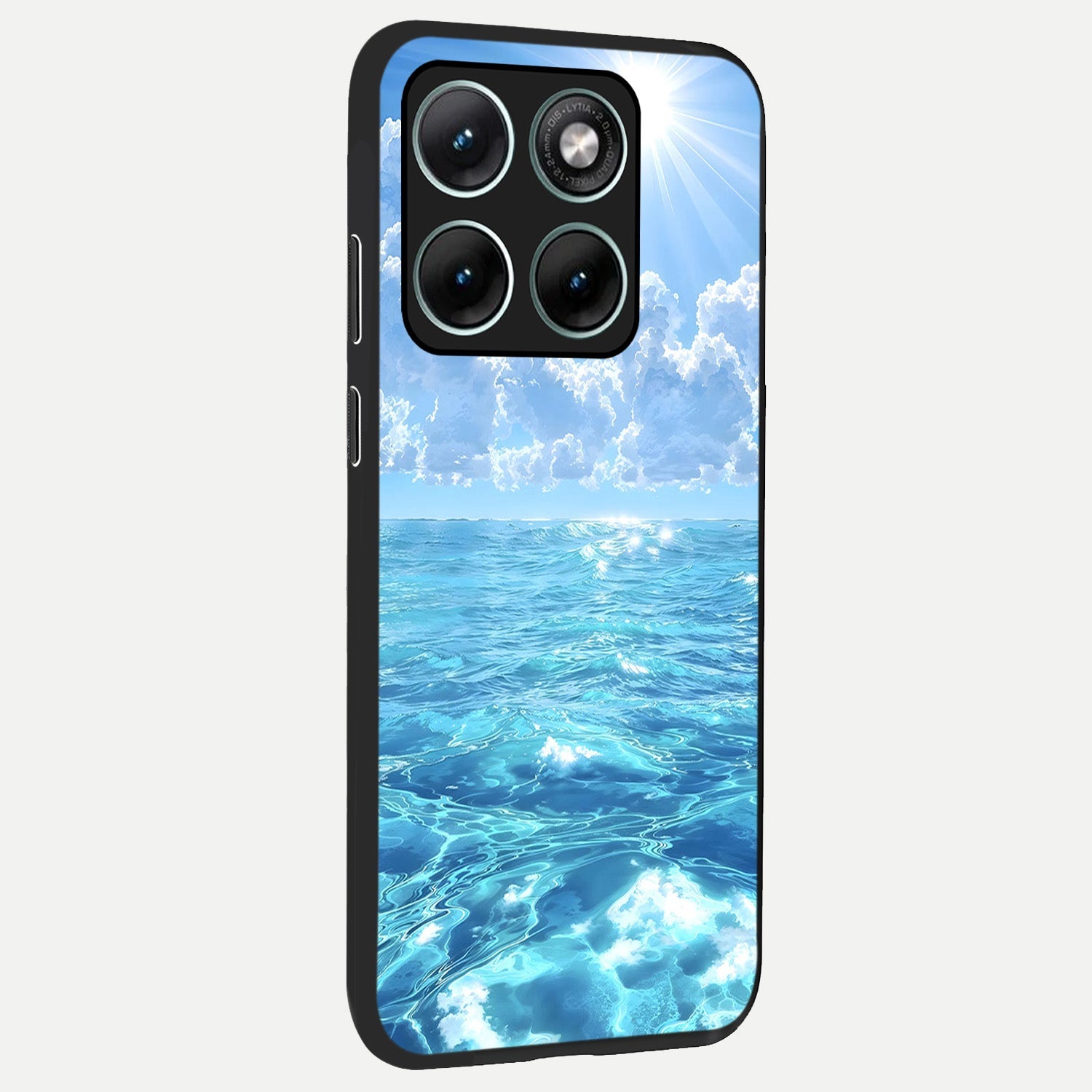  Endless Ocean Horizon back cover For Moto Edge 70 Fusion slim fit glass case with vibrant aesthetic design