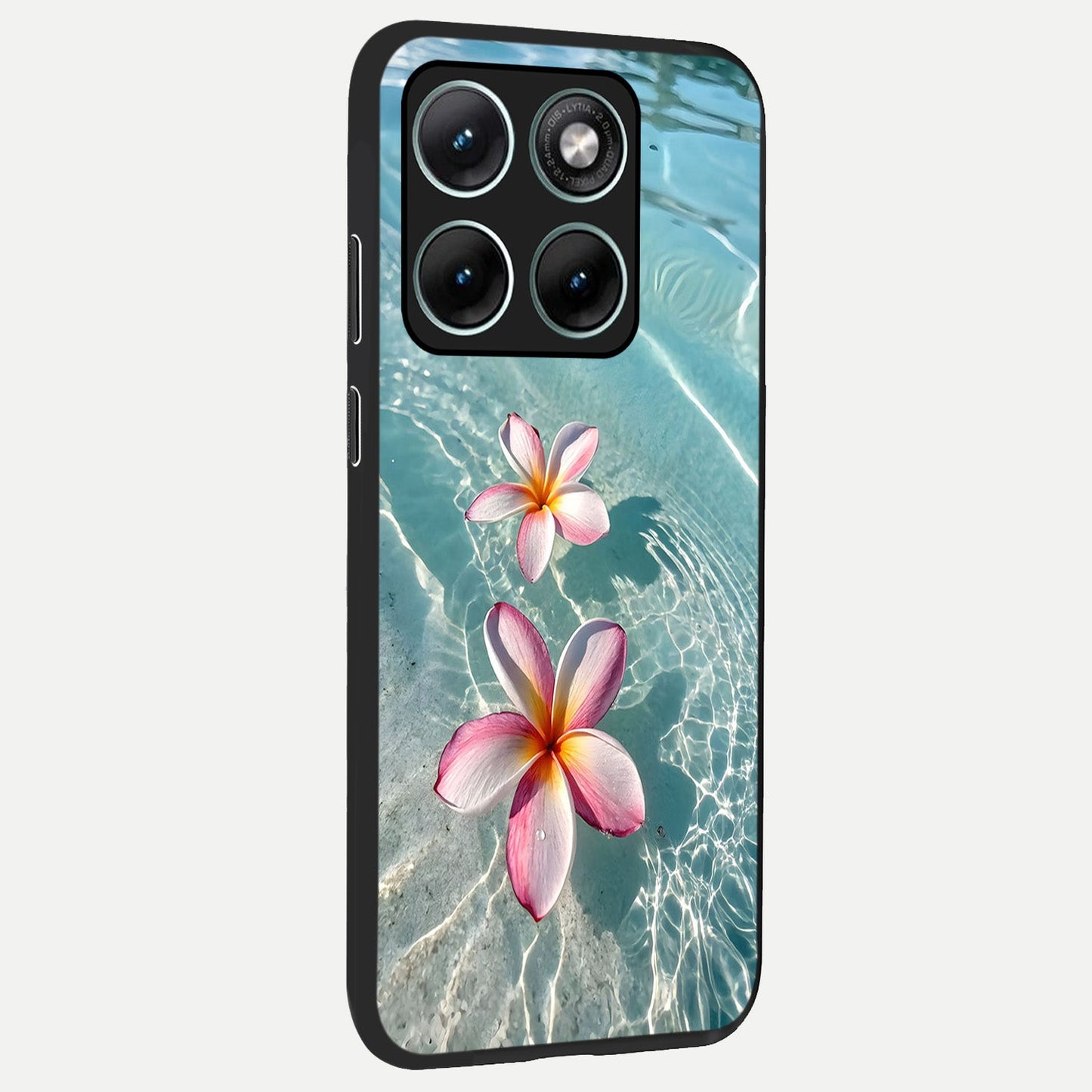  Floating Bloom Bliss back cover For Moto Edge 70 Fusion slim fit glass case with vibrant aesthetic design