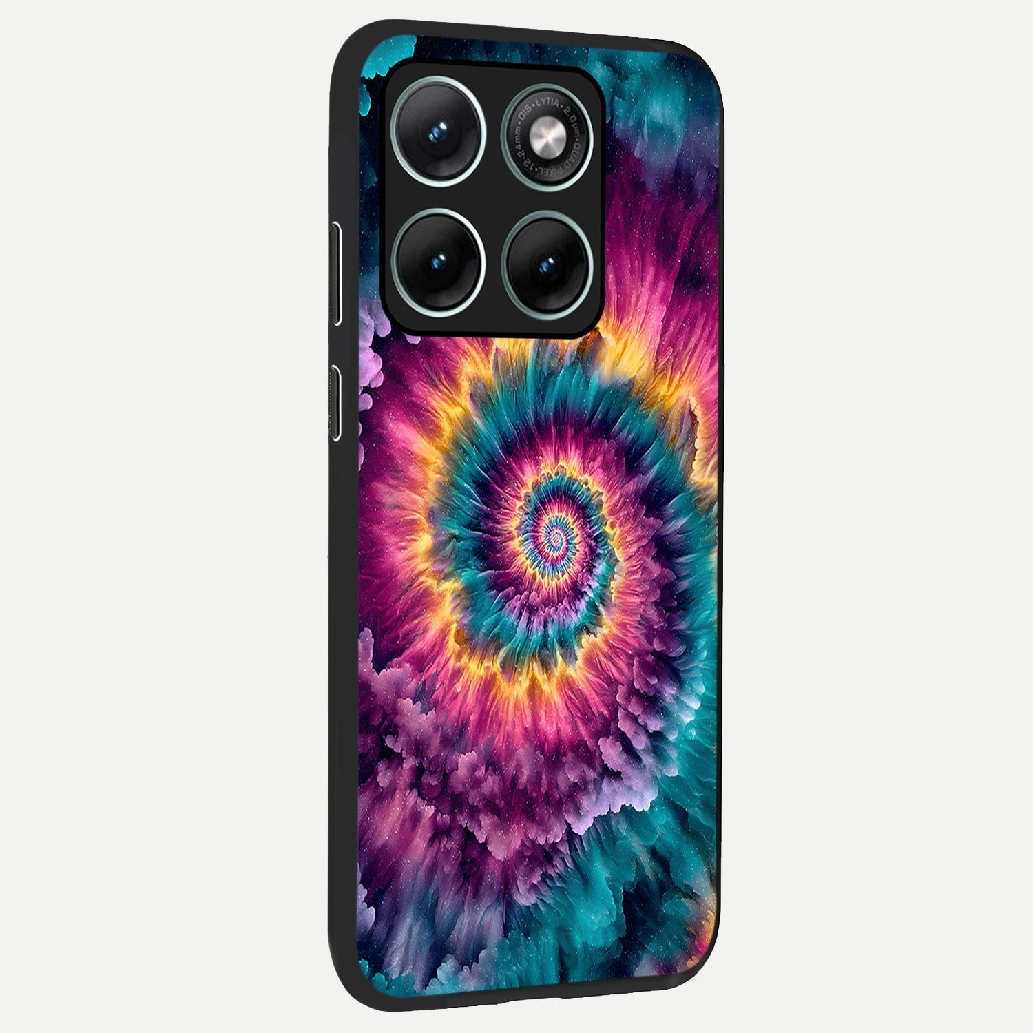  Galactic Spiral Burst back cover For Moto Edge 70 Fusion slim fit glass case with vibrant aesthetic design