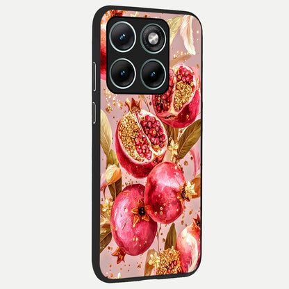  Golden Bloom Glow back cover For Moto Edge 70 Fusion slim fit glass case with vibrant aesthetic design