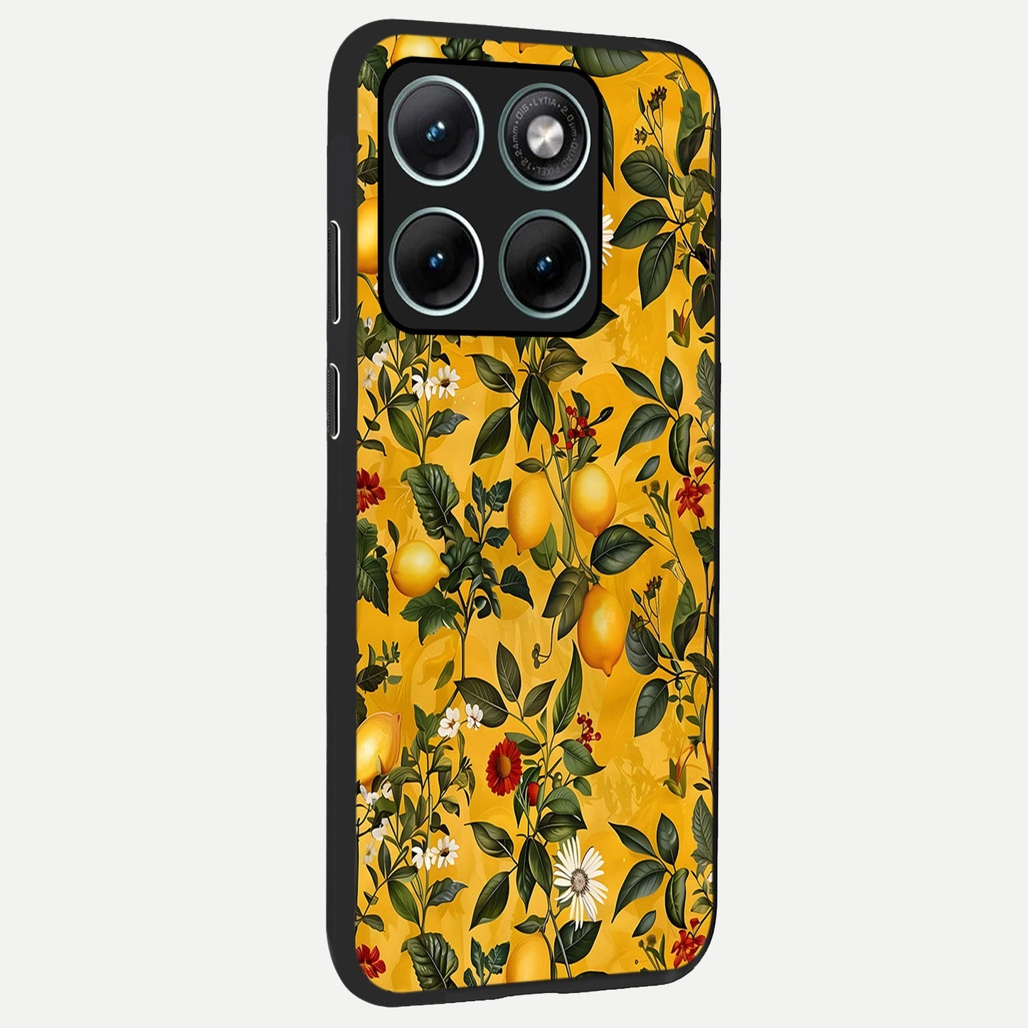  Golden Lemon Field back cover For Moto Edge 70 Fusion slim fit glass case with vibrant aesthetic design