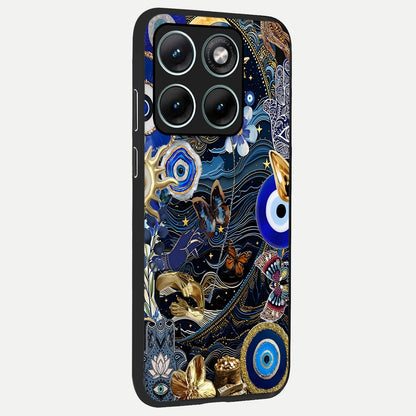  Golden Moon Magic back cover For Moto Edge 70 Fusion slim fit glass case with vibrant aesthetic design