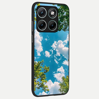  Green Moon Energy back cover For Moto Edge 70 Fusion slim fit glass case with vibrant aesthetic design