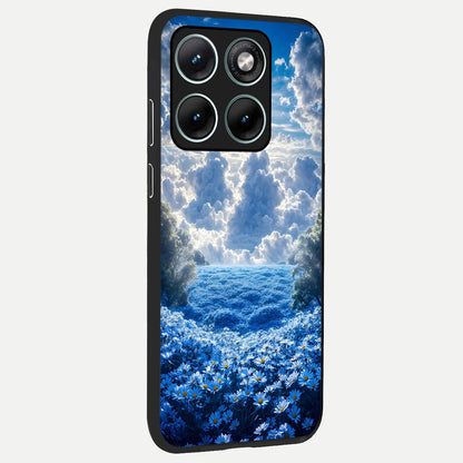  Heavenly Daisy Horizon back cover For Moto Edge 70 Fusion slim fit glass case with vibrant aesthetic design