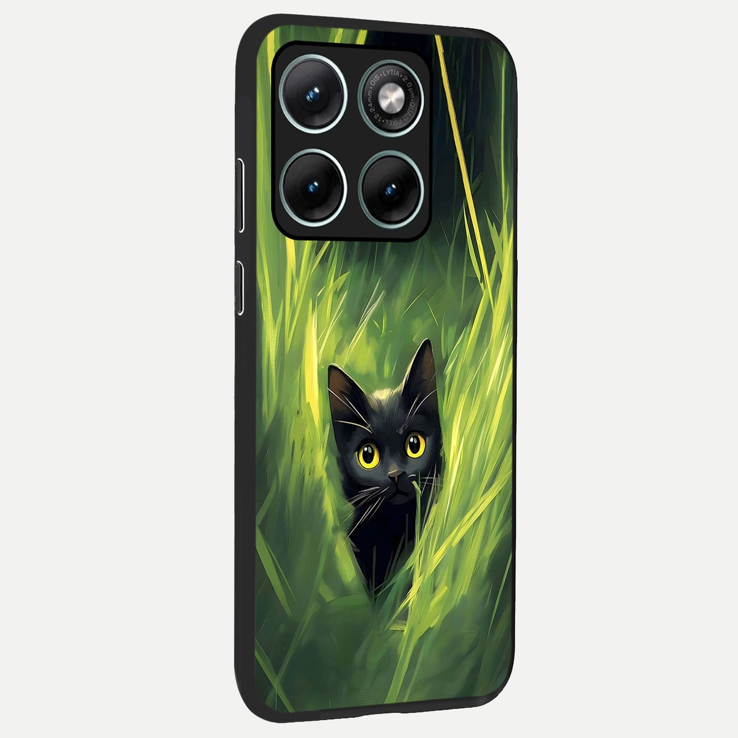  Hidden Cat Whisper back cover For Moto Edge 70 Fusion slim fit glass case with vibrant aesthetic design