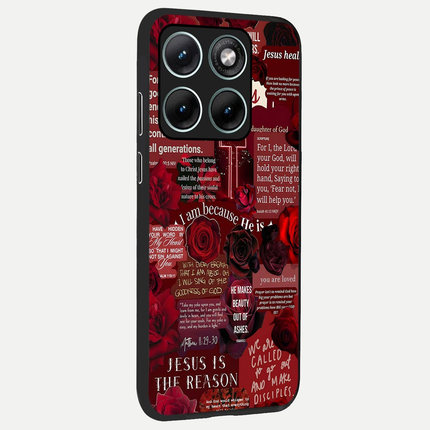  Jesus Love Heals back cover For Moto Edge 70 Fusion slim fit glass case with vibrant aesthetic design
