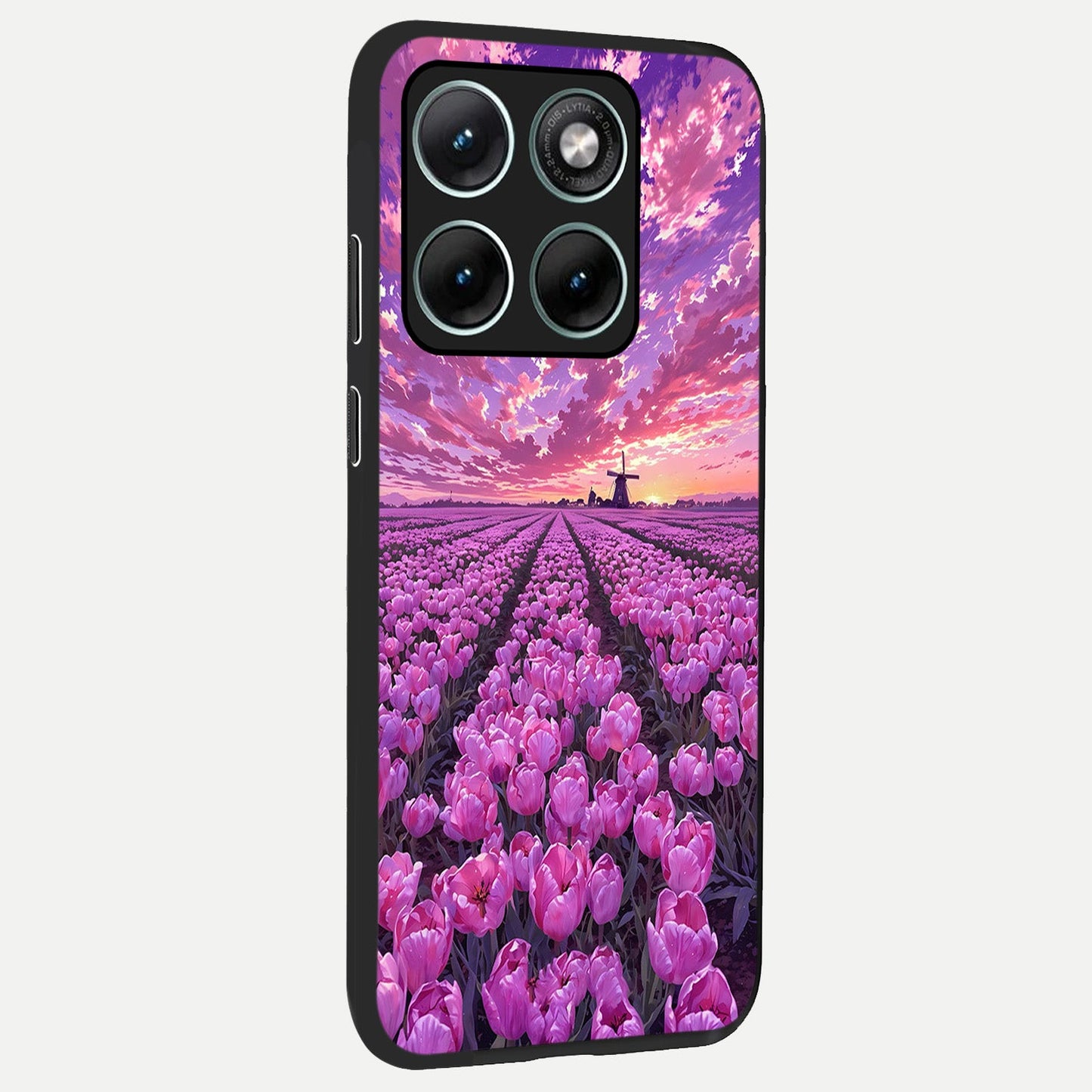  Lavender Dream Skies back cover For Moto Edge 70 Fusion slim fit glass case with vibrant aesthetic design