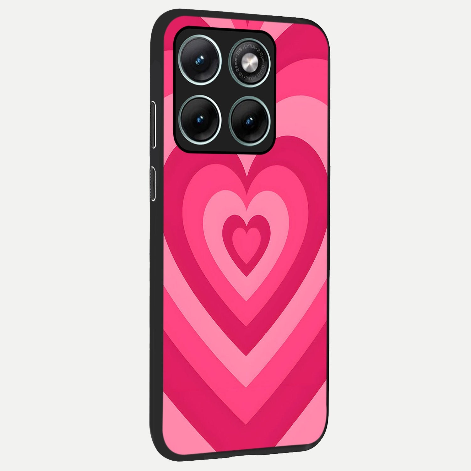  Layered Love Hearts back cover For Moto Edge 70 Fusion slim fit glass case with vibrant aesthetic design