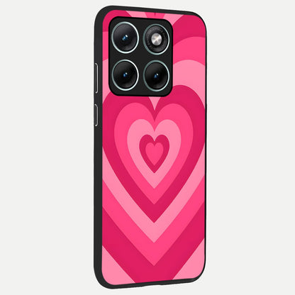  Layered Love Hearts back cover For Moto Edge 70 Fusion slim fit glass case with vibrant aesthetic design