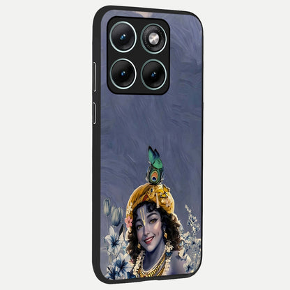  Lord Krishna back cover For Moto Edge 70 Fusion slim fit glass case with vibrant aesthetic design