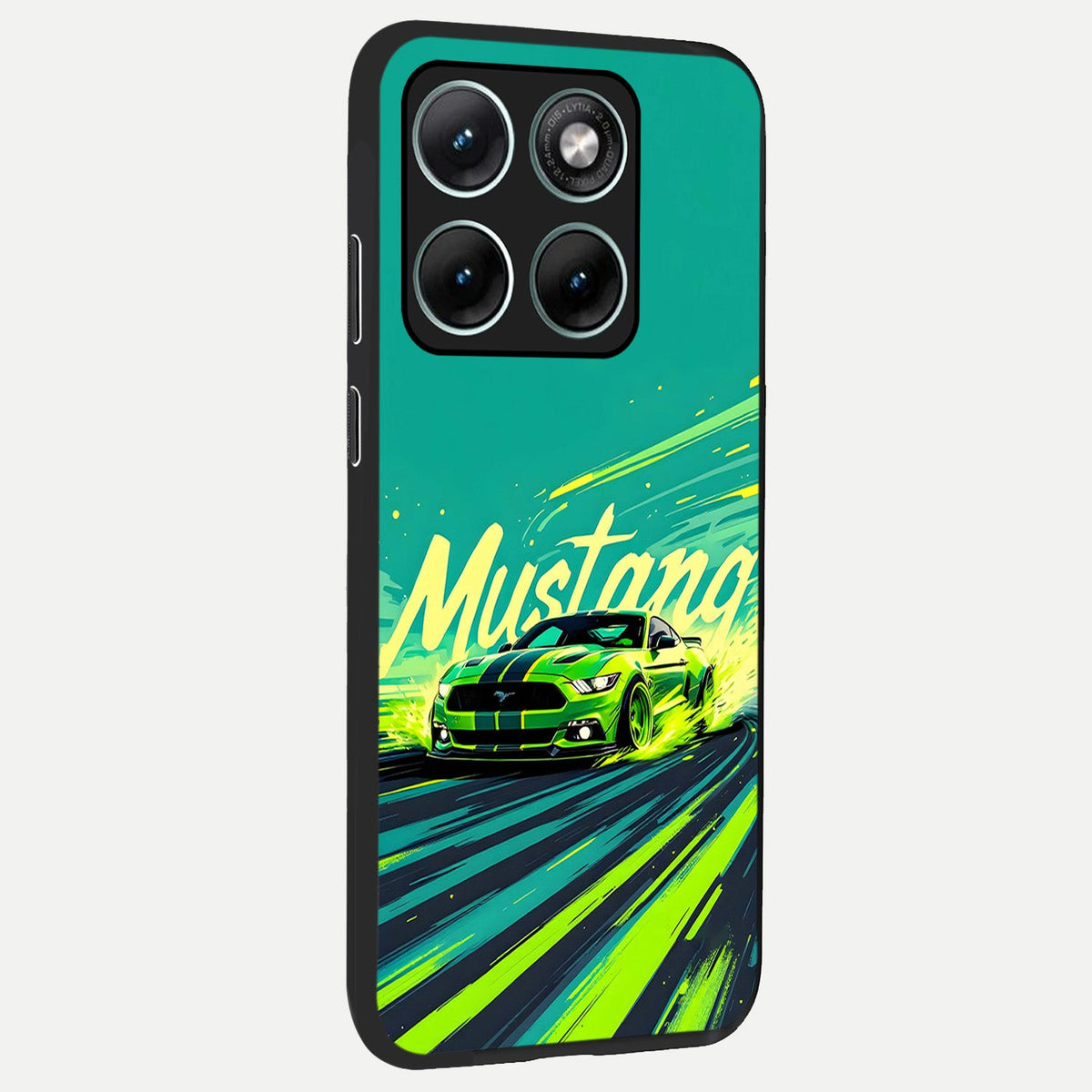  Mustang Bang back cover For Moto Edge 70 Fusion slim fit glass case with vibrant aesthetic design