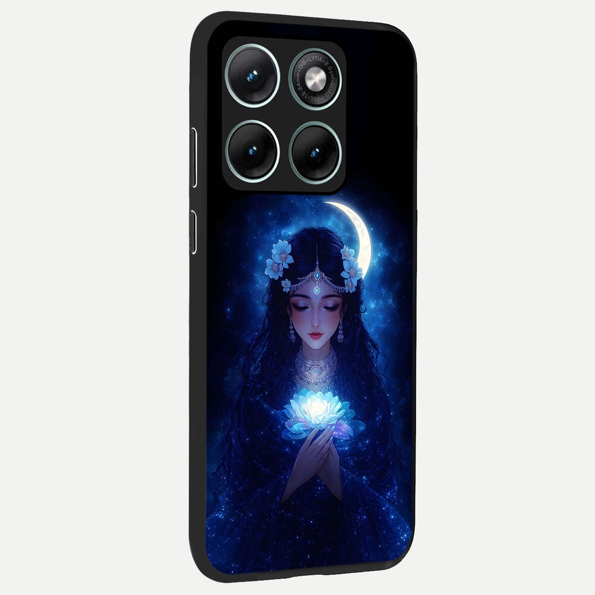  Mystic Moon Queen back cover For Moto Edge 70 Fusion slim fit glass case with vibrant aesthetic design