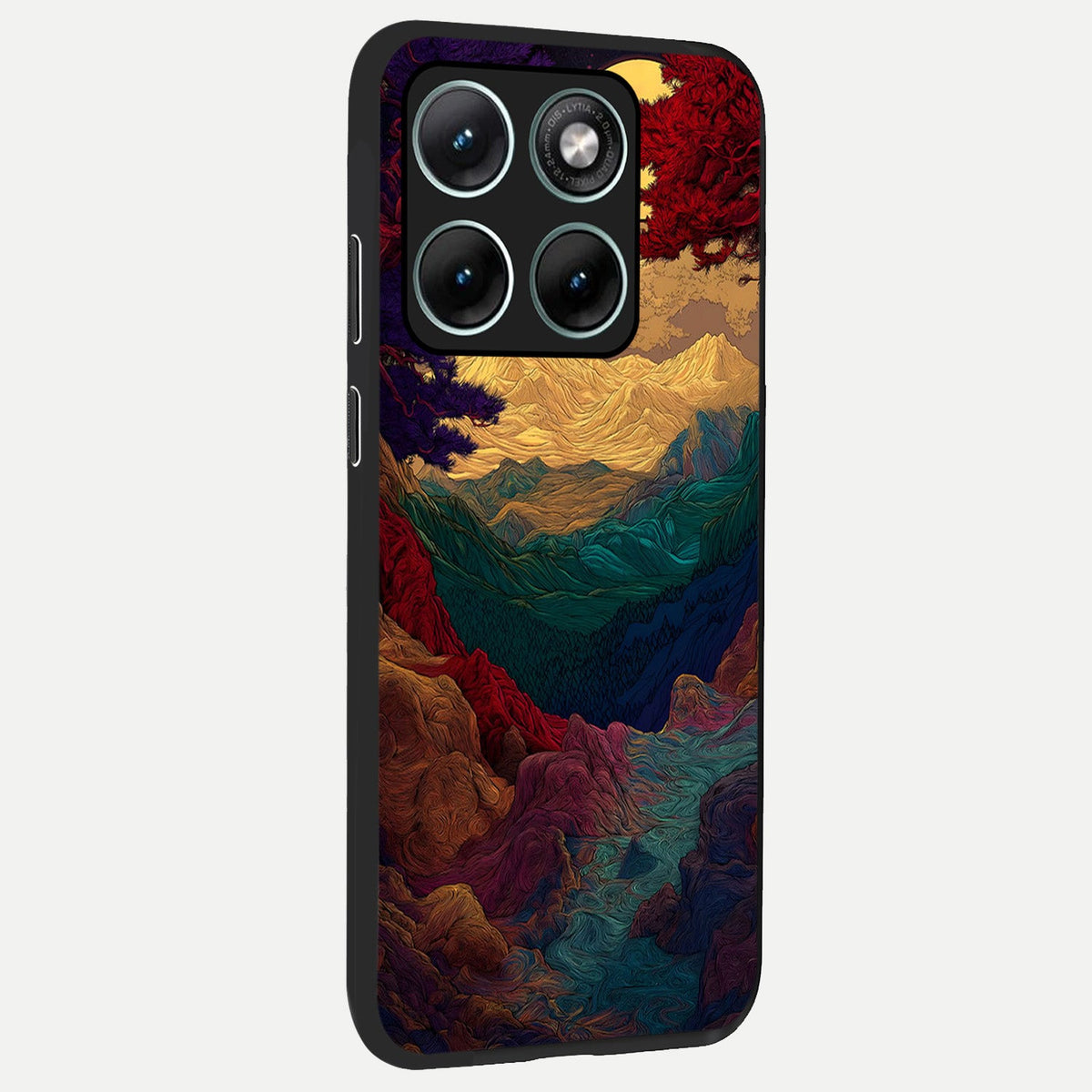  Mystic Valley Light back cover For Moto Edge 70 Fusion slim fit glass case with vibrant aesthetic design