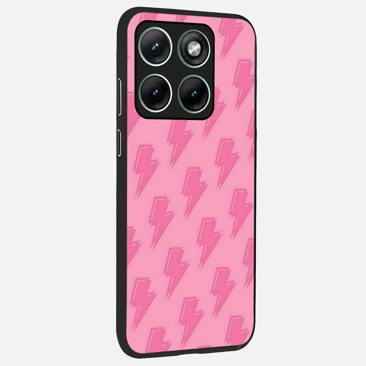  Pink Moo Magic back cover For Moto Edge 70 Fusion slim fit glass case with vibrant aesthetic design