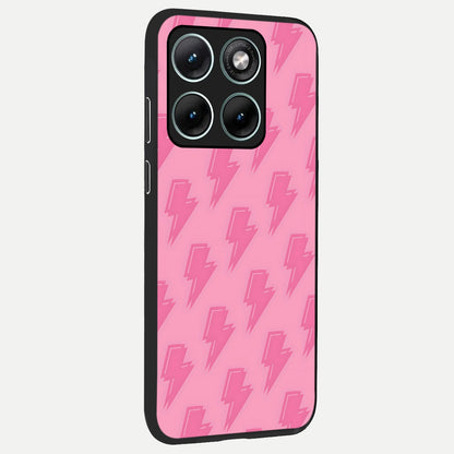  Pink Moo Magic back cover For Moto Edge 70 Fusion slim fit glass case with vibrant aesthetic design