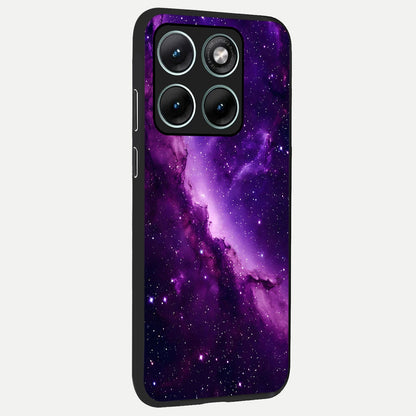  Purple Shade Sky back cover For Moto Edge 70 Fusion slim fit glass case with vibrant aesthetic design