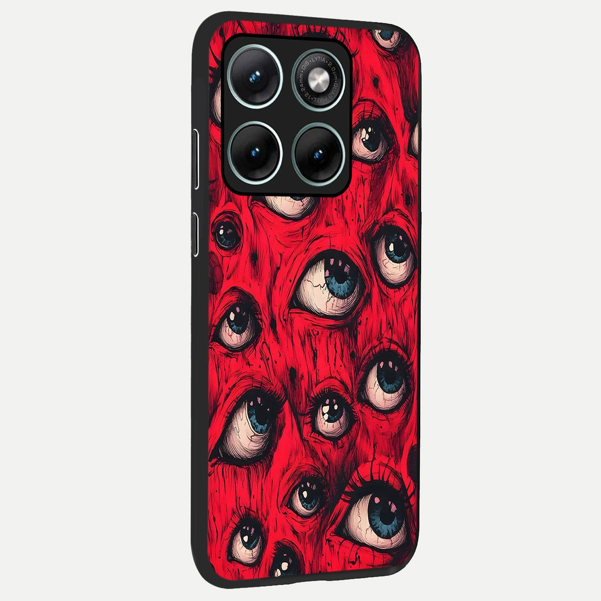  Red Eyes Pattern back cover For Moto Edge 70 Fusion slim fit glass case with vibrant aesthetic design