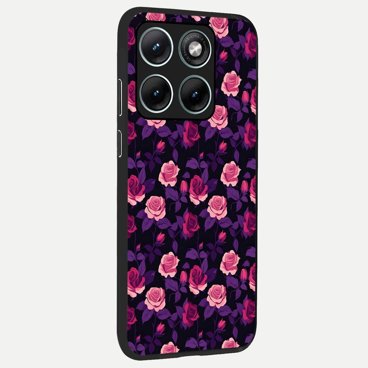  Rose Garden Twilight back cover For Moto Edge 70 Fusion slim fit glass case with vibrant aesthetic design