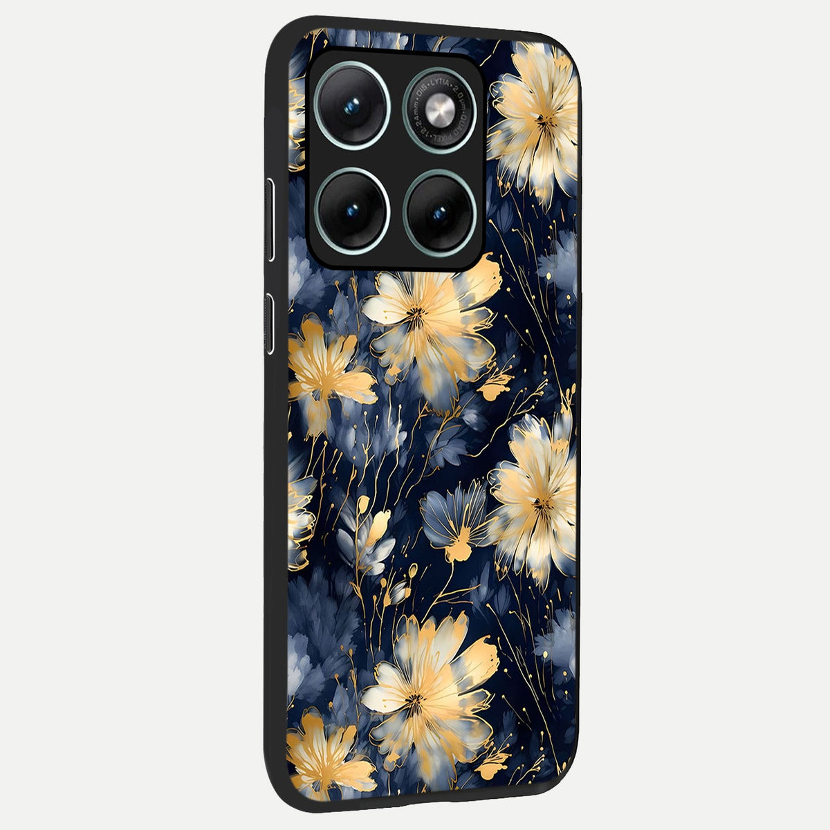  Royal Petal Dream back cover For Moto Edge 70 Fusion slim fit glass case with vibrant aesthetic design