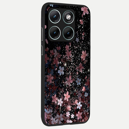  Starlit Flower Dreams back cover For Moto Edge 70 Fusion slim fit glass case with vibrant aesthetic design